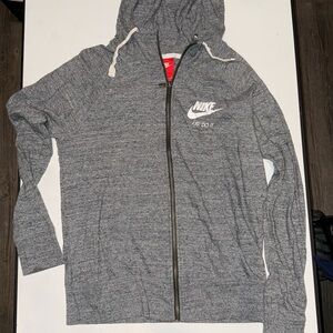 Heather Gray Nike zip up hoodie